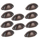10Pcs Victorian style Cup Shell Cupboard Drawer Cabinet Pull Handle Copper