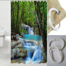 Waterfall Nature Scenery Waterproof Fabric Bath Shower Curtain Screens 72"