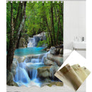 Waterfall Nature Scenery Waterproof Fabric Bath Shower Curtain Screens 72"