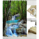 Waterfall Nature Scenery Waterproof Fabric Bath Shower Curtain Screens 72"