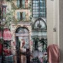 Street Cafe Pattern Waterproof Fabric Bathroom Shower Curtain Screens 72"