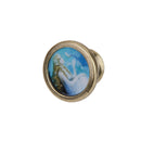 Round Door Handles Wardrobe Cabinet Pull Cupboard Drawer Knob Fairy Bird