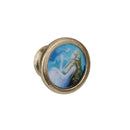 Round Door Handles Wardrobe Cabinet Pull Cupboard Drawer Knob Fairy Bird