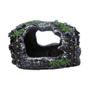Aquarium Fish Tank Resin Broken Barrel Ornament Cave Landscaping Decoration
