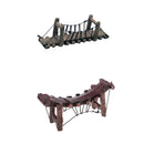Aquarium Fish Tank Suspension Bridge Ornament Cave Landscaping Decoration S