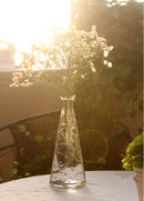 Clear Cone Flask Flower Glass Vase Bottle Fish Tank Aquarium Home Decoration