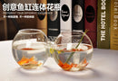 Clear Conjoined Flower Glass Vase Bottle Fish Tank Aquarium Home Decoration