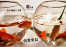 Clear Conjoined Flower Glass Vase Bottle Fish Tank Aquarium Home Decoration