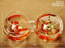 Clear Conjoined Flower Glass Vase Bottle Fish Tank Aquarium Home Decoration