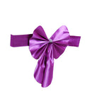 Elastic Sash Band Chair Back Wedding Bowknot Bow Ribbon Decoration for Hotel Restaurant Wedding Party Chair Decor Fuchsia