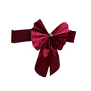 Elastic Sash Band Chair Back Wedding Bowknot Bow Ribbon Decoration for Hotel Restaurant Wedding Party Chair Decor Wine Red