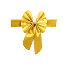 Elastic Sash Band Chair Back Wedding Bowknot Bow Ribbon Decoration for Hotel Restaurant Wedding Party Chair Decor Golden