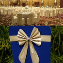 Elastic Sash Band Chair Back Wedding Bowknot Bow Ribbon Decoration for Hotel Restaurant Wedding Party Chair Decor Champagne