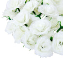 50Pieces Artificial Floral Silk Rose Flower Blossom Heads Home Decor White