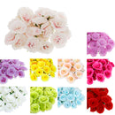 50Pcs Artificial Silk Fake Rose Flower Heads Bulk Wedding Party Venue Bouquets Decor Pink