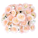 50Pcs Artificial Silk Fake Rose Flower Heads Bulk Wedding Party Venue Bouquets Decor Pink