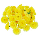 Artificial Realistic Silk Rose Flower Heads Bulk Wedding Party Table Centerpiece DIY Flowers Pack of 50PCS Yellow