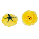 Artificial Realistic Silk Rose Flower Heads Bulk Wedding Party Table Centerpiece DIY Flowers Pack of 50PCS Yellow