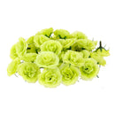 Artificial Realistic Silk Rose Flower Heads Bulk Wedding Party Table Centerpiece DIY Flowers Pack of 50PCS Green