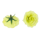 Artificial Realistic Silk Rose Flower Heads Bulk Wedding Party Table Centerpiece DIY Flowers Pack of 50PCS Green
