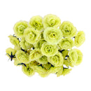 Artificial Realistic Silk Rose Flower Heads Bulk Wedding Party Table Centerpiece DIY Flowers Pack of 50PCS Green