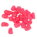 Pack of 100PCS Glow In The Dark Pebbles Stone Fish Tank Aquarium Decor Home Party Garden Yard Decor Ornaments Dark Pink