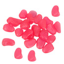 Pack of 100PCS Glow In The Dark Pebbles Stone Fish Tank Aquarium Decor Home Party Garden Yard Decor Ornaments Dark Pink