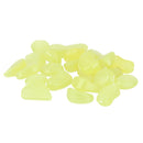 Pack of 100PCS Glow In The Dark Pebbles Stone Fish Tank Aquarium Decor Home Party Garden Yard Decor Ornaments Light Yellow