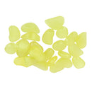 Pack of 100PCS Glow In The Dark Pebbles Stone Fish Tank Aquarium Decor Home Party Garden Yard Decor Ornaments Light Yellow
