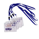 No-Twist Hook Neck Strap Lanyard String Cord For ID Pass Card Badge Blue Pack Of 10PCS