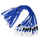 No-Twist Hook Neck Strap Lanyard String Cord For ID Pass Card Badge Blue Pack Of 10PCS
