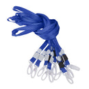 No-Twist Hook Neck Strap Lanyard String Cord For ID Pass Card Badge Blue Pack Of 10PCS