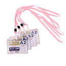 No-Twist Hook Neck Strap Lanyard String Cord For ID Pass Card Badge Pink Pack Of 10PCS