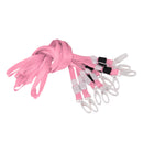 No-Twist Hook Neck Strap Lanyard String Cord For ID Pass Card Badge Pink Pack Of 10PCS
