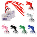No-Twist Hook Neck Strap Lanyard String Cord For ID Pass Card Badge Grey Pack Of 10PCS