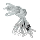 No-Twist Hook Neck Strap Lanyard String Cord For ID Pass Card Badge Grey Pack Of 10PCS