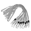 No-Twist Hook Neck Strap Lanyard String Cord For ID Pass Card Badge Grey Pack Of 10PCS