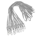 No-Twist Hook Neck Strap Lanyard String Cord For ID Pass Card Badge Grey Pack Of 10PCS