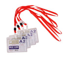 No-Twist Hook Neck Strap Lanyard String Cord For ID Pass Card Badge Red Pack Of 10PCS