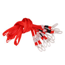 No-Twist Hook Neck Strap Lanyard String Cord For ID Pass Card Badge Red Pack Of 10PCS