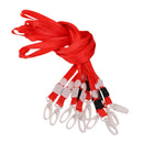 No-Twist Hook Neck Strap Lanyard String Cord For ID Pass Card Badge Red Pack Of 10PCS
