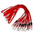 No-Twist Hook Neck Strap Lanyard String Cord For ID Pass Card Badge Red Pack Of 10PCS