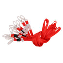 No-Twist Hook Neck Strap Lanyard String Cord For ID Pass Card Badge Red Pack Of 10PCS