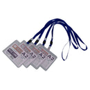 No-Twist Hook Neck Strap Lanyard String Cord For ID Pass Card Badge Blue Pack Of 10PCS