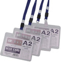 No-Twist Hook Neck Strap Lanyard String Cord For ID Pass Card Badge Blue Pack Of 10PCS