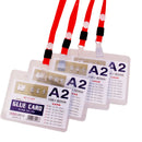 No-Twist Hook Neck Strap Lanyard String Cord For ID Pass Card Badge Red Pack Of 10PCS