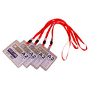 No-Twist Hook Neck Strap Lanyard String Cord For ID Pass Card Badge Red Pack Of 10PCS