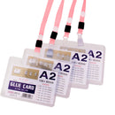 No-Twist Hook Neck Strap Lanyard String Cord For ID Pass Card Badge Pink Pack Of 10PCS
