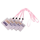 No-Twist Hook Neck Strap Lanyard String Cord For ID Pass Card Badge Pink Pack Of 10PCS