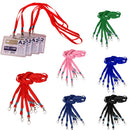 Neck Strap Lanyard String Cord For ID Pass Card Badge Metal Clasp Navy Blue Pack Of 10PCS